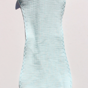 Handmade Burp Cloth - Wavy Embroidered Edge